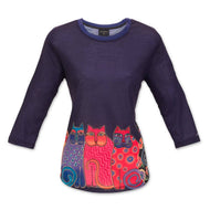 Cat, Medium Family 3/4 Sleeve T-Shirt