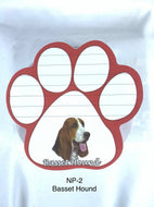 Basset Hound XXX Paw Note Pads