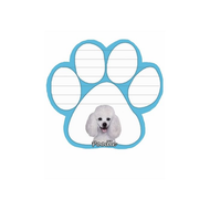 Poodle - White XXX Paw Note Pads