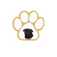 Pug - Black  XXX Paw Note Pads