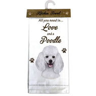 Poodle, White Kitchen Towel