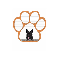 German Shepherd - Black XXX Paw Note Pads