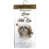 Shih Tzu, Tan and White Puppy Cut Kitchen Towel