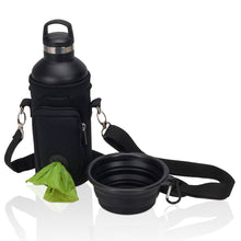 Load image into Gallery viewer, Dog Water Bottle Carrier w/ Poop Bag Pocket - 32oz Large