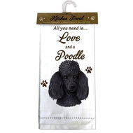 Poodle, Black Kitchen Towel