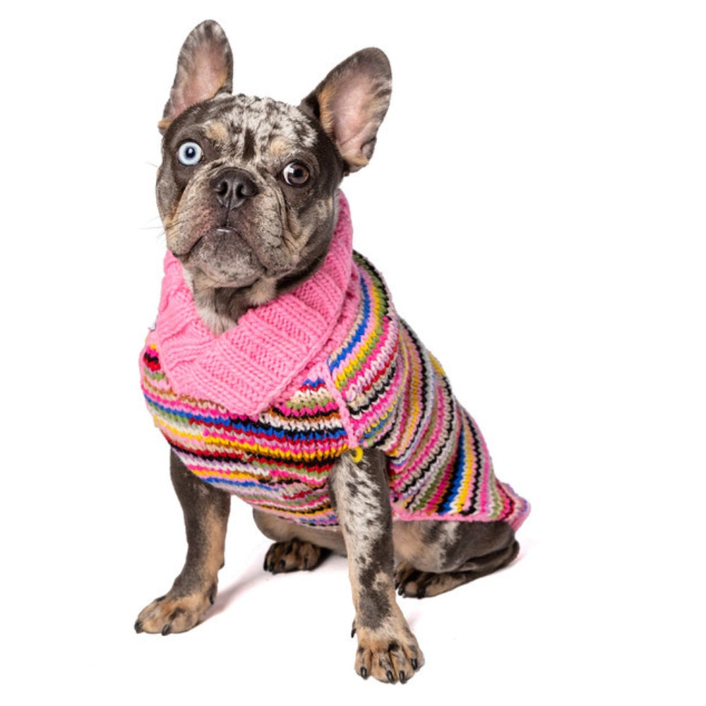 Pink Multi Dog Sweater